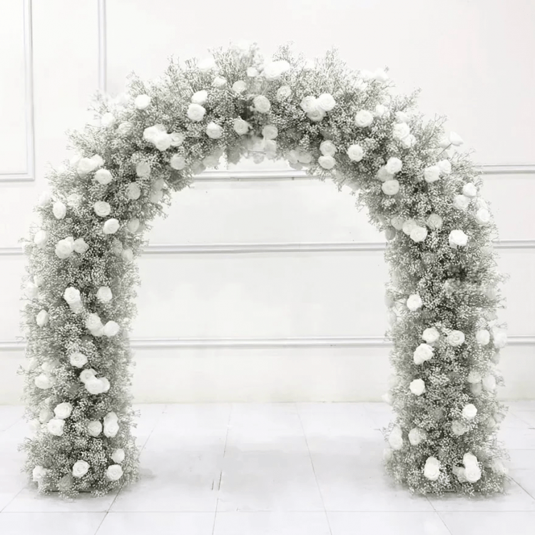 BABY'S BREATH & ROSE ARCH