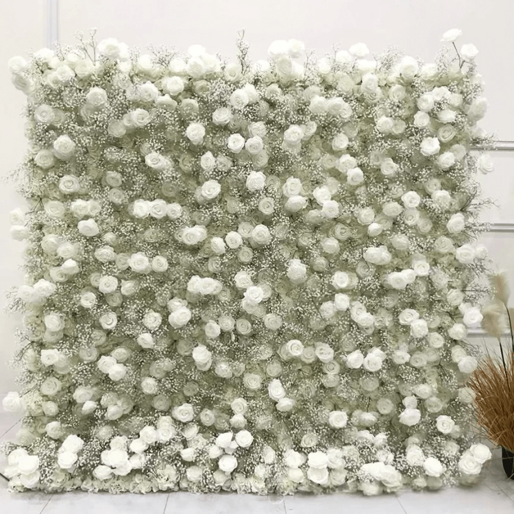 BABY'S BREATH & ROSE FLOWER WALL